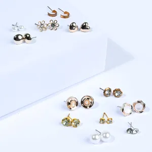 12 Pairs Charming Ears Studs/Tops For Girls