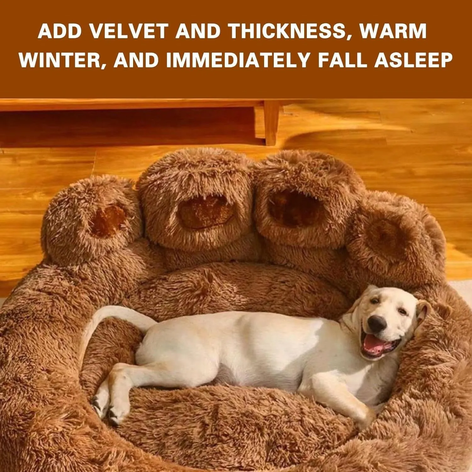 19.68" Upgraded Soothing Paw Dog Bed