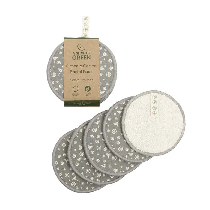 A Slice of Green Organic Cotton Facial Pads - x5 Pack