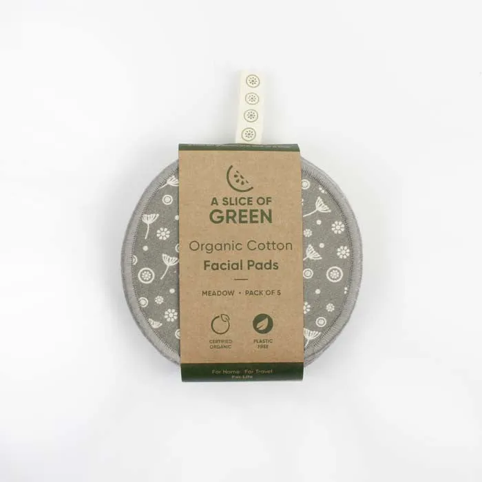 A Slice of Green Organic Cotton Facial Pads - x5 Pack