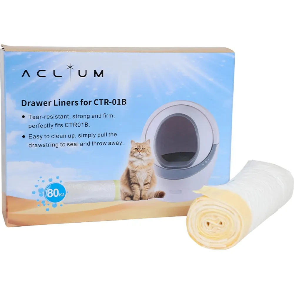 Aclium Self-Cleaning Cat Litter Box Drawer Liners 80pc