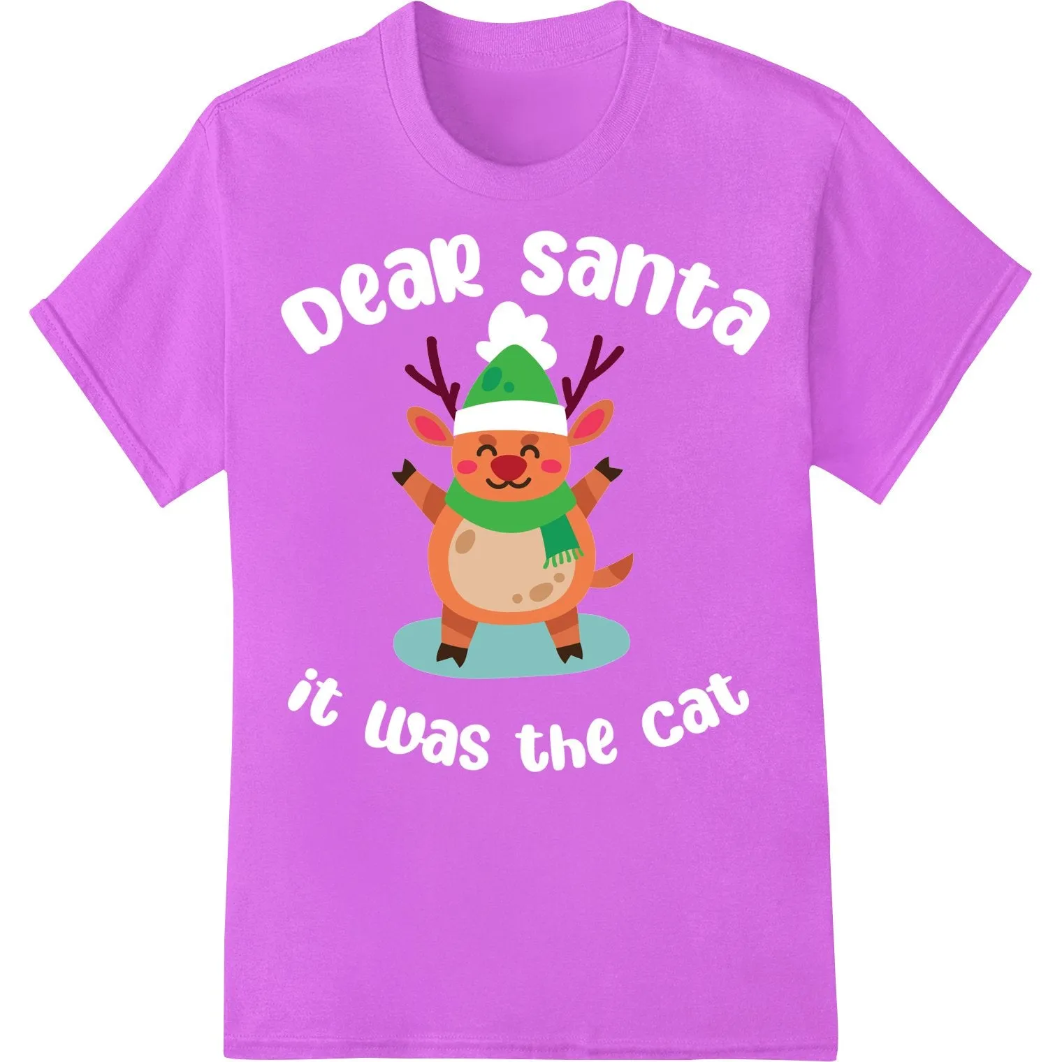 Adorable Christmas Reindeer Heat Transfer Design