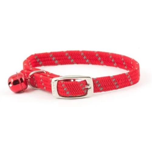 Ancol Reflective Softweave Cat Collar Red