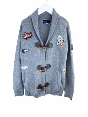 Andy & Evan, Boys' Toggle Applique Sweater, Grey Heather, Size 7