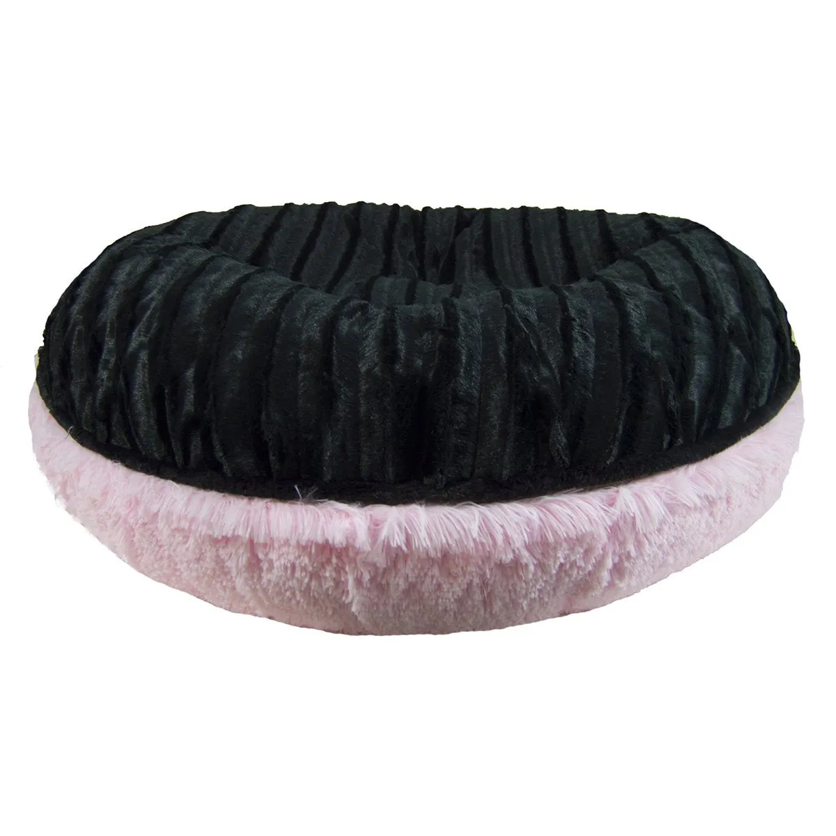 Bagel Dog Bed Black Puma/Bubble Gum