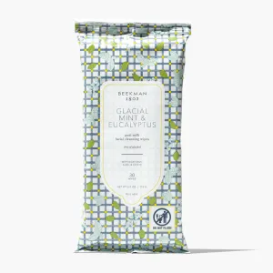 Beekman Facial Cleansing Wipes Glacial Mint Eucalyptus