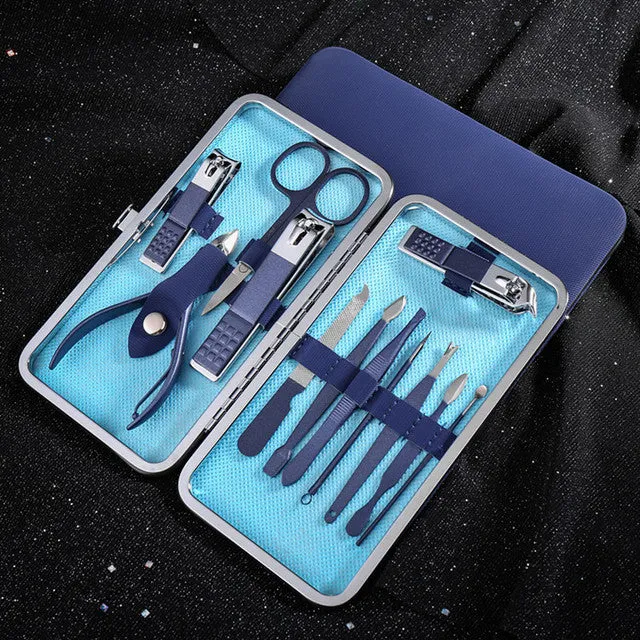 Blue Scissors Nail Clippers Set Nail Cutting Pliers Pedicure Knife Dead Skin Pliers Nail Groove Inflammation Nail Manicure Tool