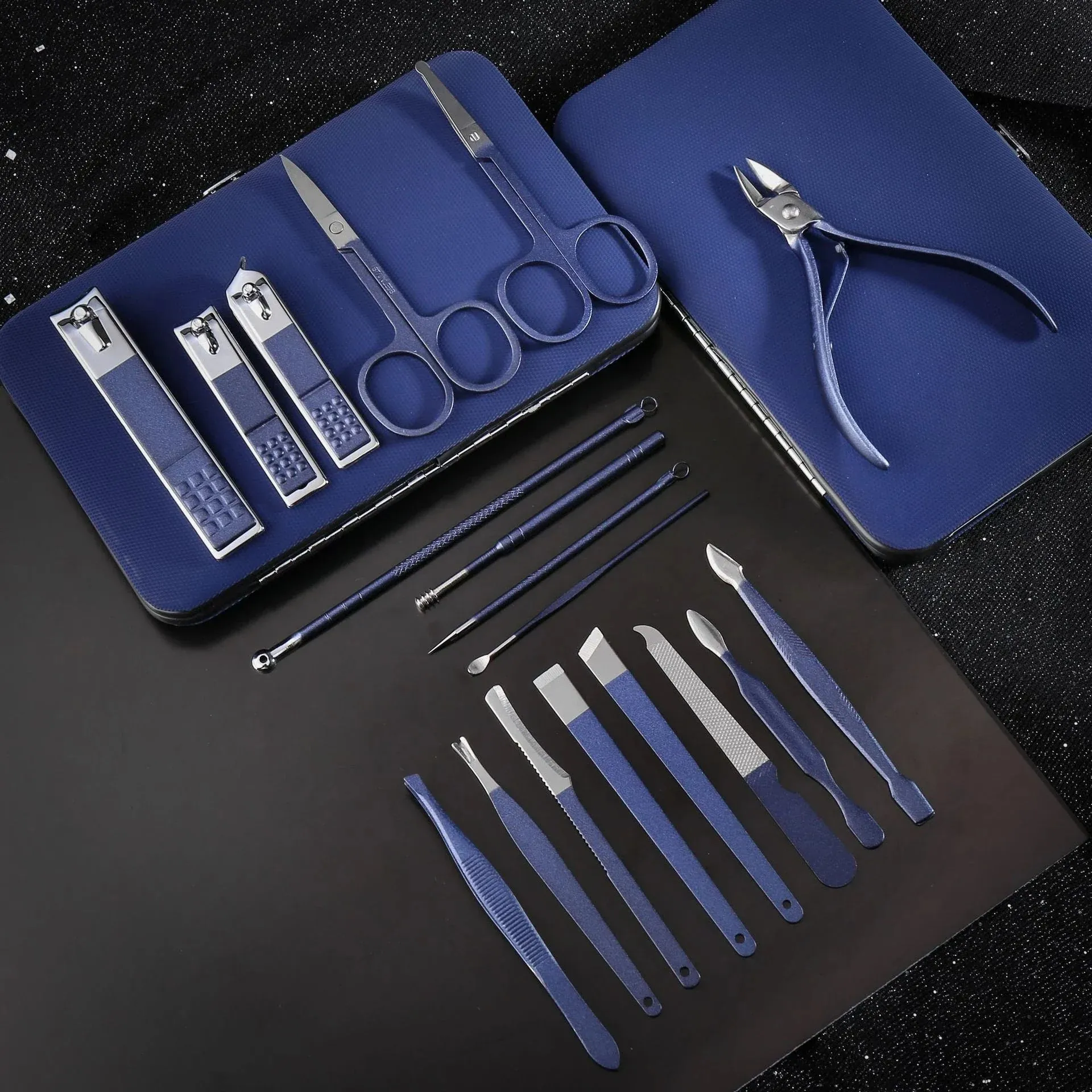 Blue Scissors Nail Clippers Set Nail Cutting Pliers Pedicure Knife Dead Skin Pliers Nail Groove Inflammation Nail Manicure Tool