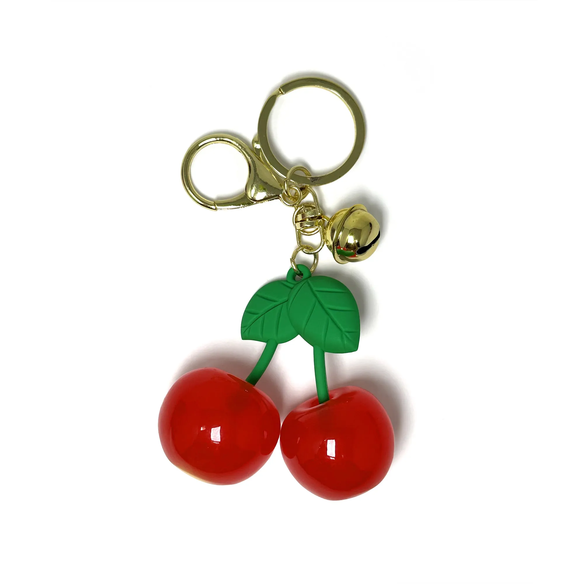 Charming Cherries Keychain Bag Charm – Cute Fruit Accessory for Bags & Keys