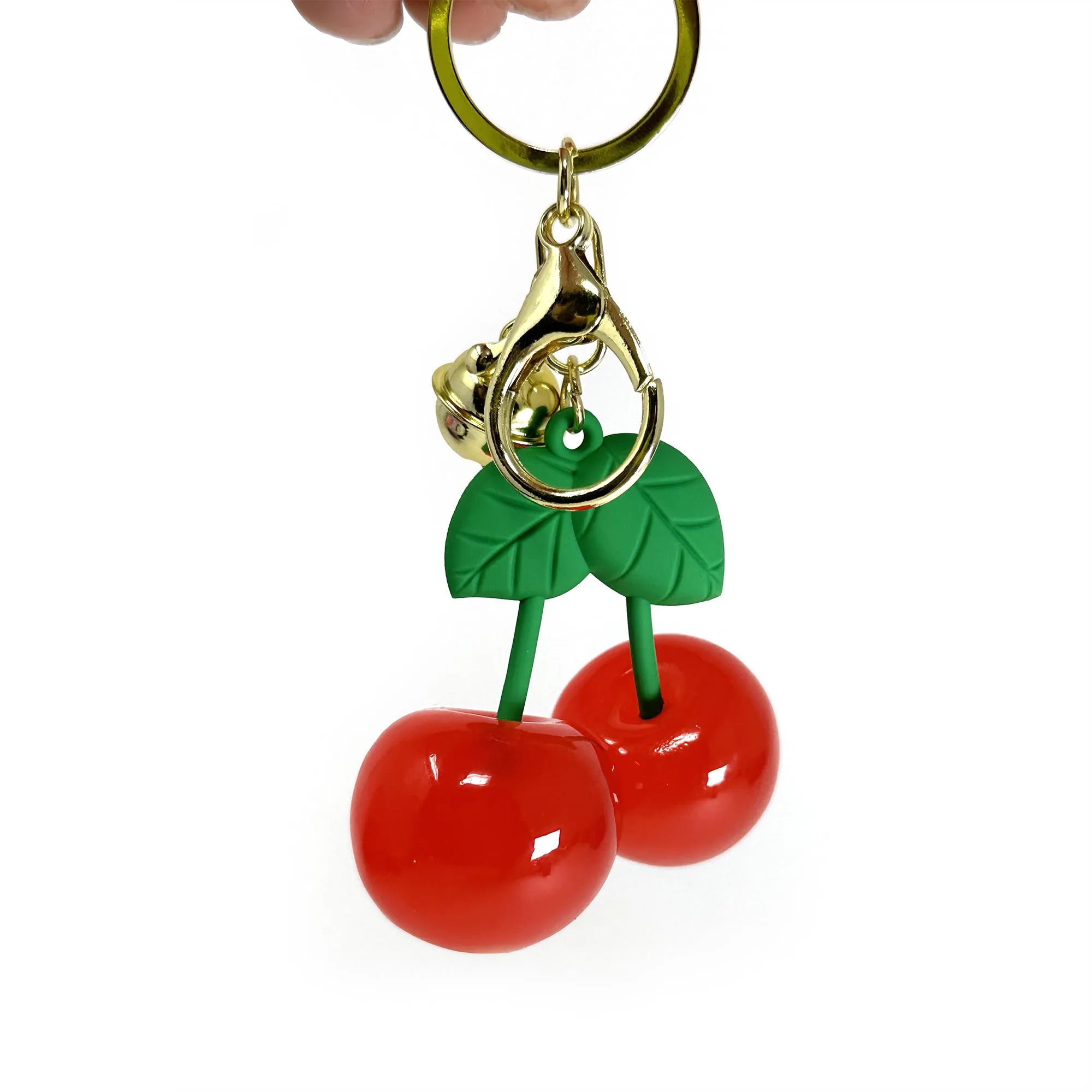 Charming Cherries Keychain Bag Charm – Cute Fruit Accessory for Bags & Keys