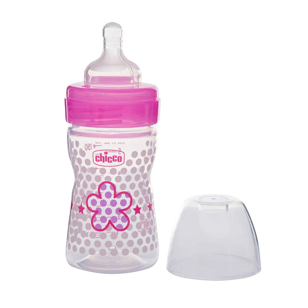 Chicco Well being Narrow neck Feeding bottle - 150ml, 0 m, Pink