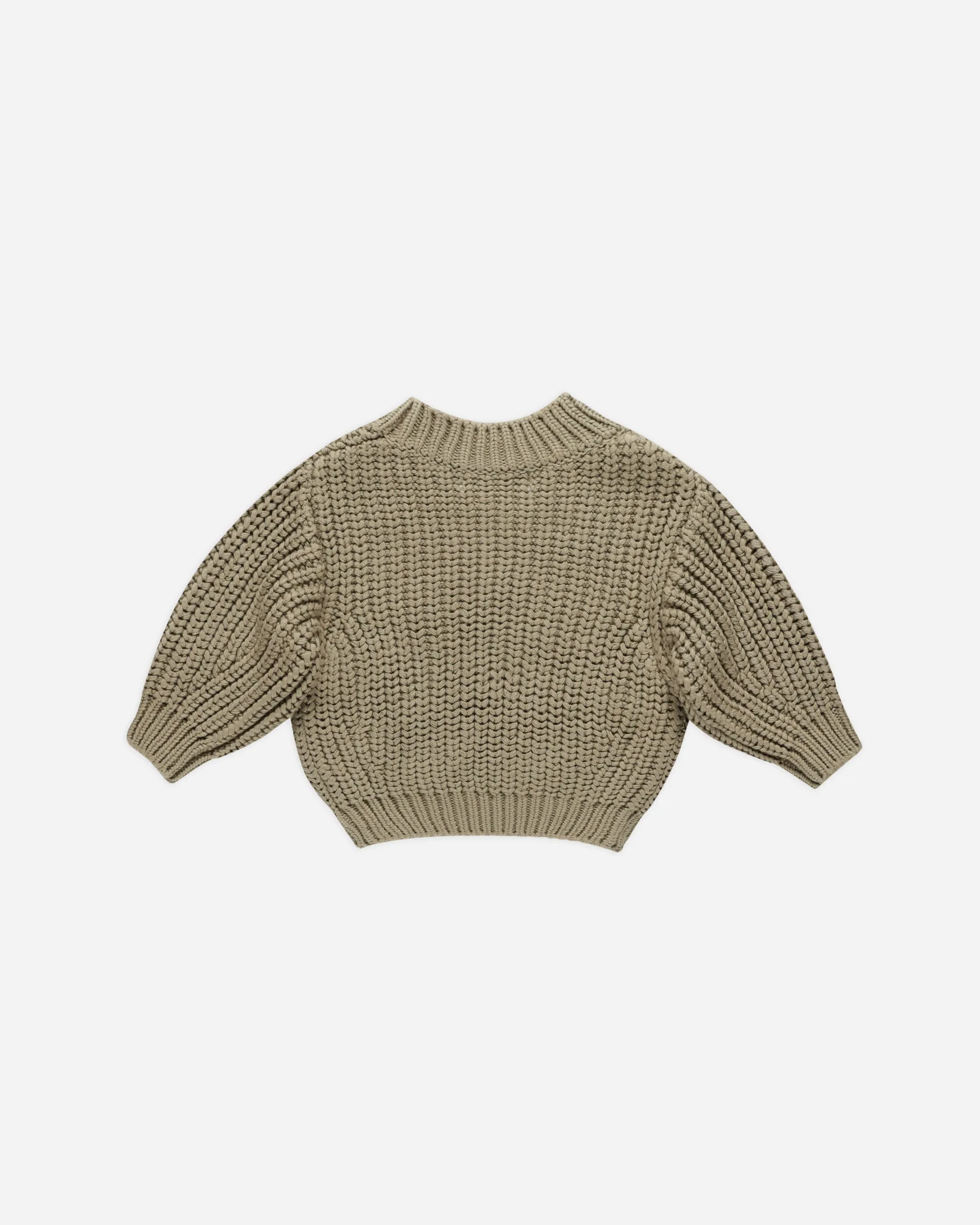 Chunky Knit Sweater || Olive