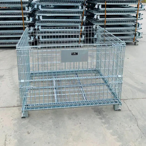 Collapsible Wire Mesh Pallet Cage, 700KG Capacity, Galvanised 1200w x 1000d x 900h