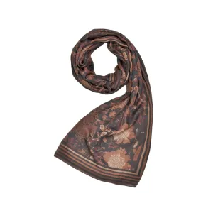 Deco Bloom Brown Midweight Scarf