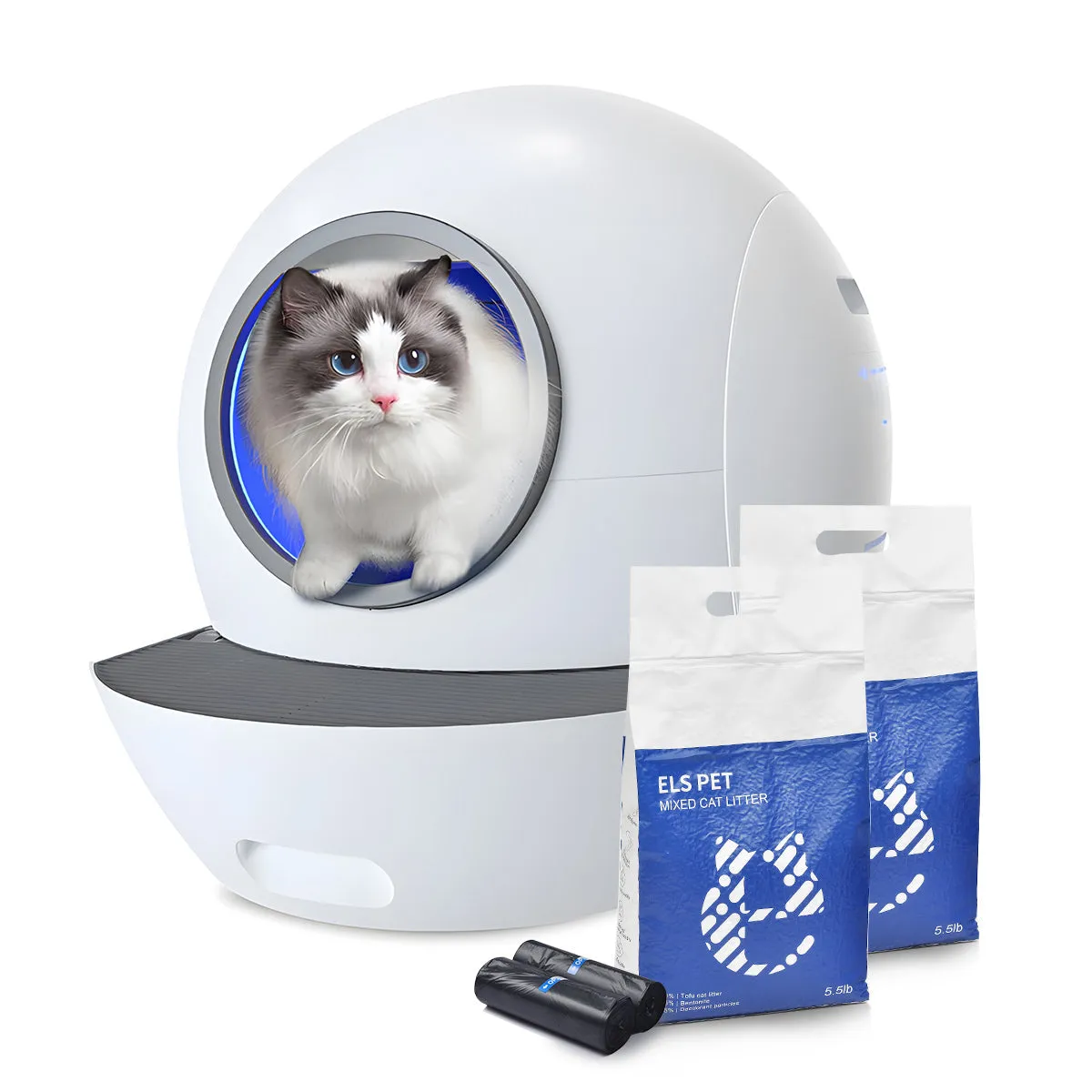 Els Pet Spaceship Self Cleaning Litter Box Clean Bundle