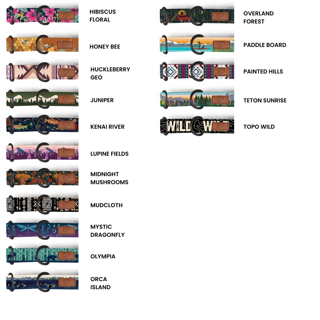 Fabric Martingale Dog Collar Three Pack (choose your designs)