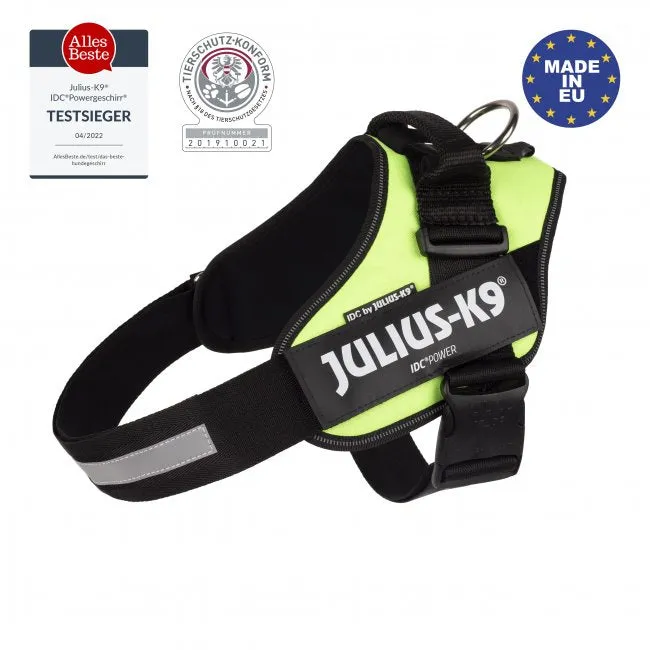 Julius K-9 IDC Hi Viz Power Harness Neon Yellow