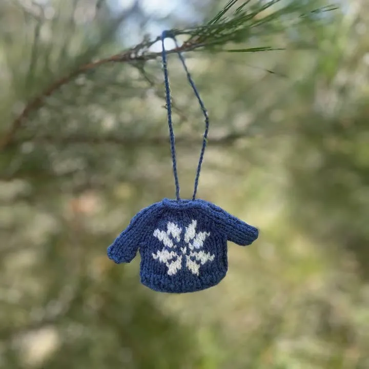 Knit Mini Sweater with Snowflake