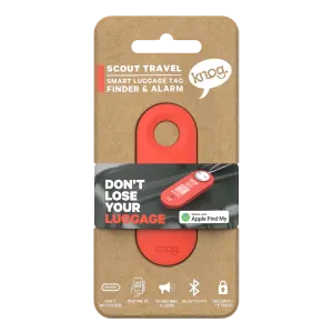 KNOG - Scout Travel Smart Luggage Tag with Tracker - Red