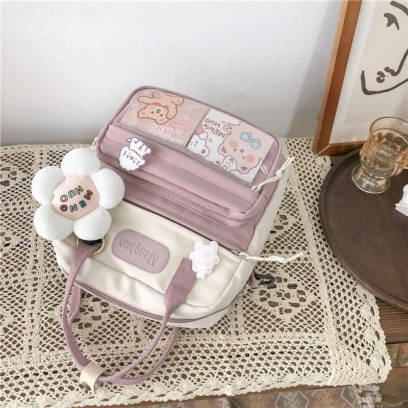 Korean Style Kawaii Backpack/Shoulder Bag (with accessories)