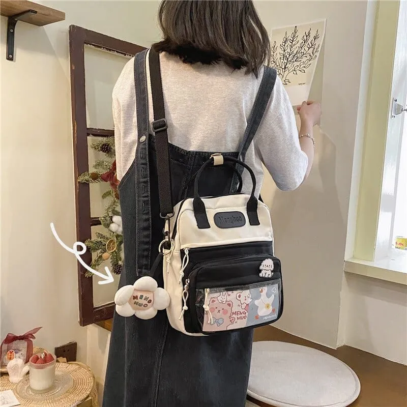 Korean Style Kawaii Backpack/Shoulder Bag (with accessories)