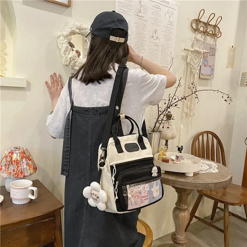 Korean Style Kawaii Backpack/Shoulder Bag (with accessories)