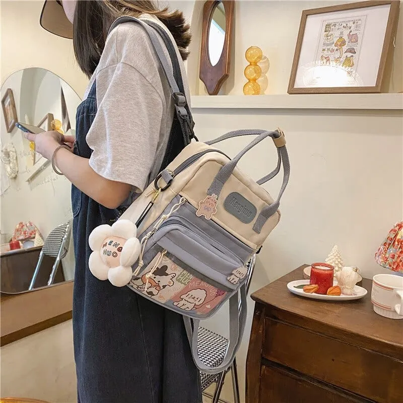 Korean Style Kawaii Backpack/Shoulder Bag (with accessories)