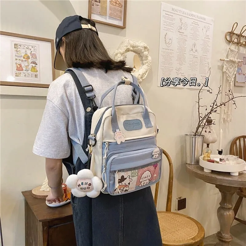 Korean Style Kawaii Backpack/Shoulder Bag (with accessories)