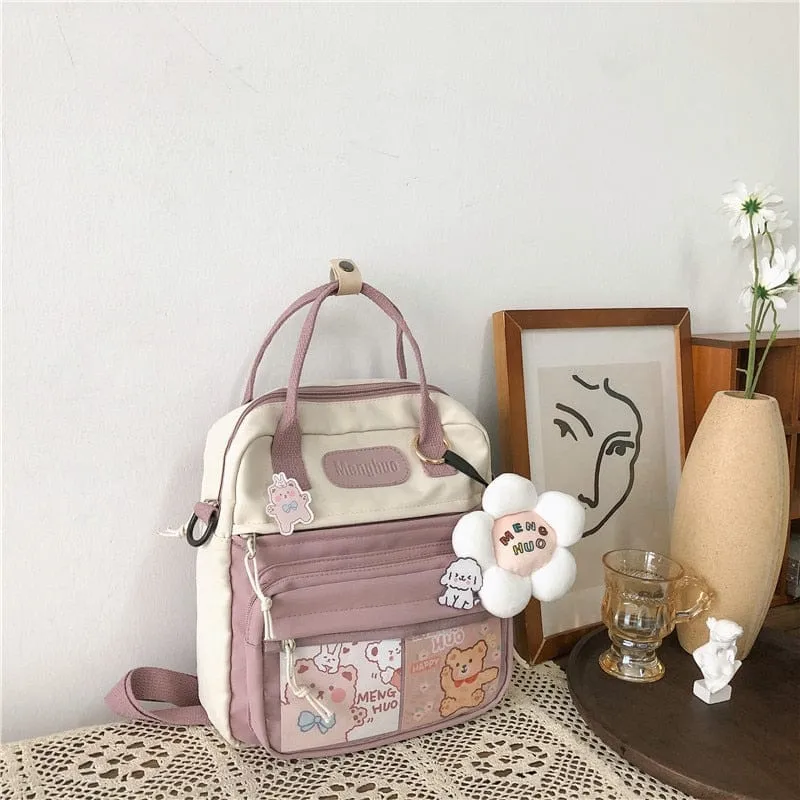 Korean Style Kawaii Backpack/Shoulder Bag (with accessories)