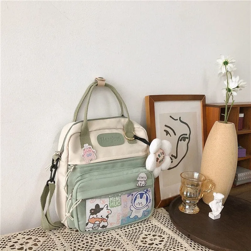 Korean Style Kawaii Backpack/Shoulder Bag (with accessories)