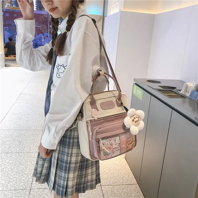 Korean Style Kawaii Backpack/Shoulder Bag (with accessories)