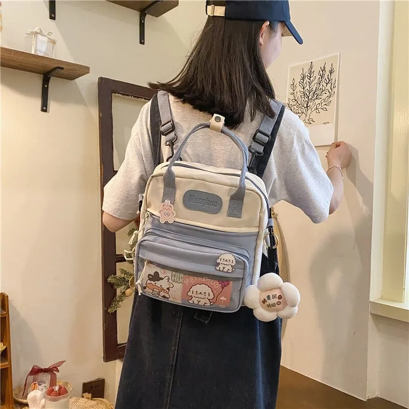 Korean Style Kawaii Backpack/Shoulder Bag (with accessories)