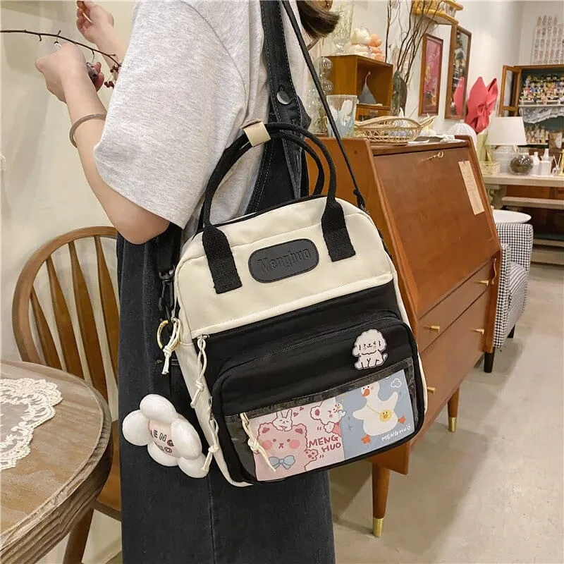 Korean Style Kawaii Backpack/Shoulder Bag (with accessories)