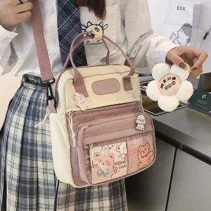 Korean Style Kawaii Backpack/Shoulder Bag (with accessories)