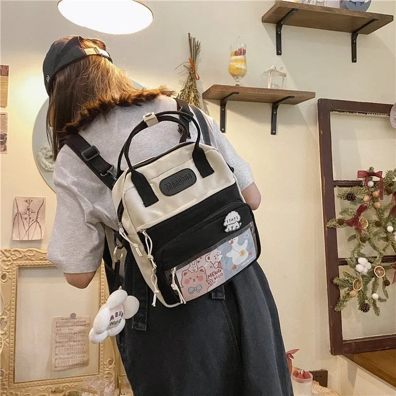 Korean Style Kawaii Backpack/Shoulder Bag (with accessories)