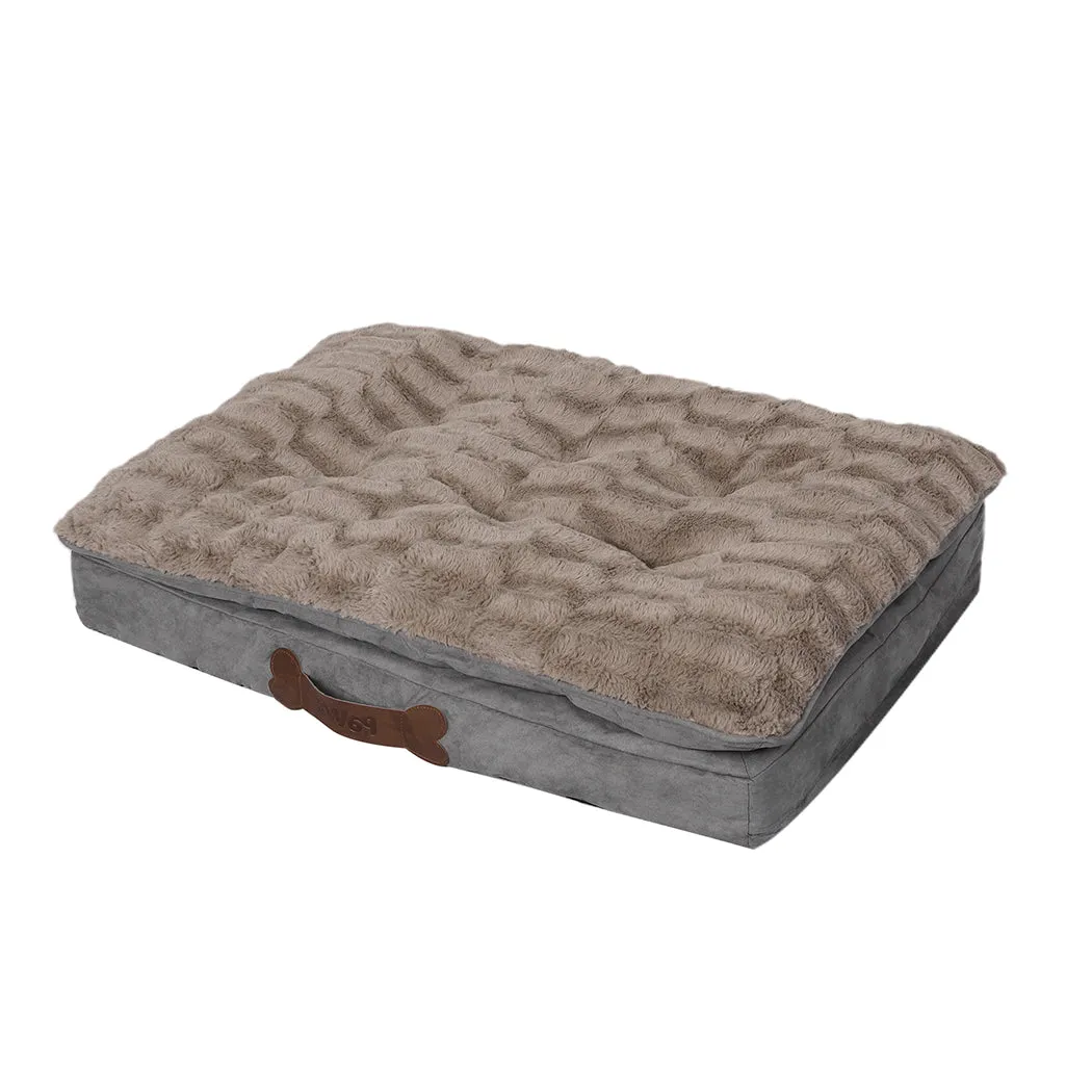 MEDIUM Dog Beds Calming Pet Removable - Khaki