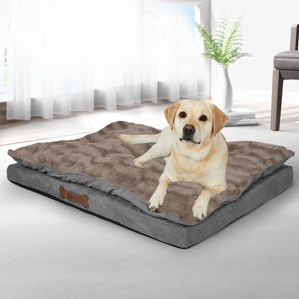 MEDIUM Dog Beds Calming Pet Removable - Khaki