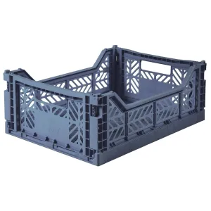 Medium Folding Crate- Cobalt Blue