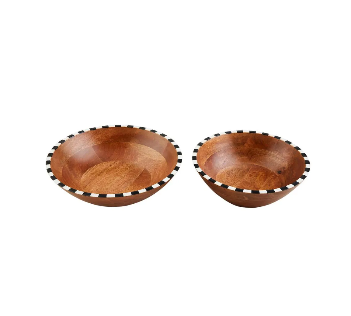 Mud Pie Checkered Trim Bowl