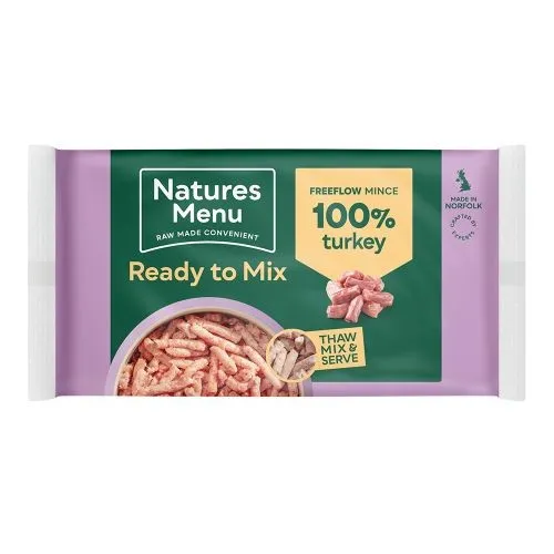 Natures Menu Ready to Mix Free Flow Raw Dog Food with Turkey 2kg