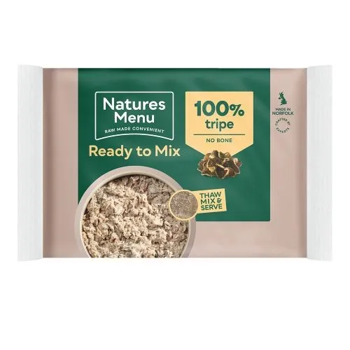 Natures Menu Ready to Mix Minced Raw Dog Food with Tripe 12 x 400g