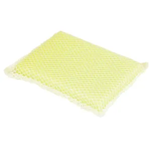 Nylon Net & Sponge Cleaning Pad -YELLOW, 1 Pack