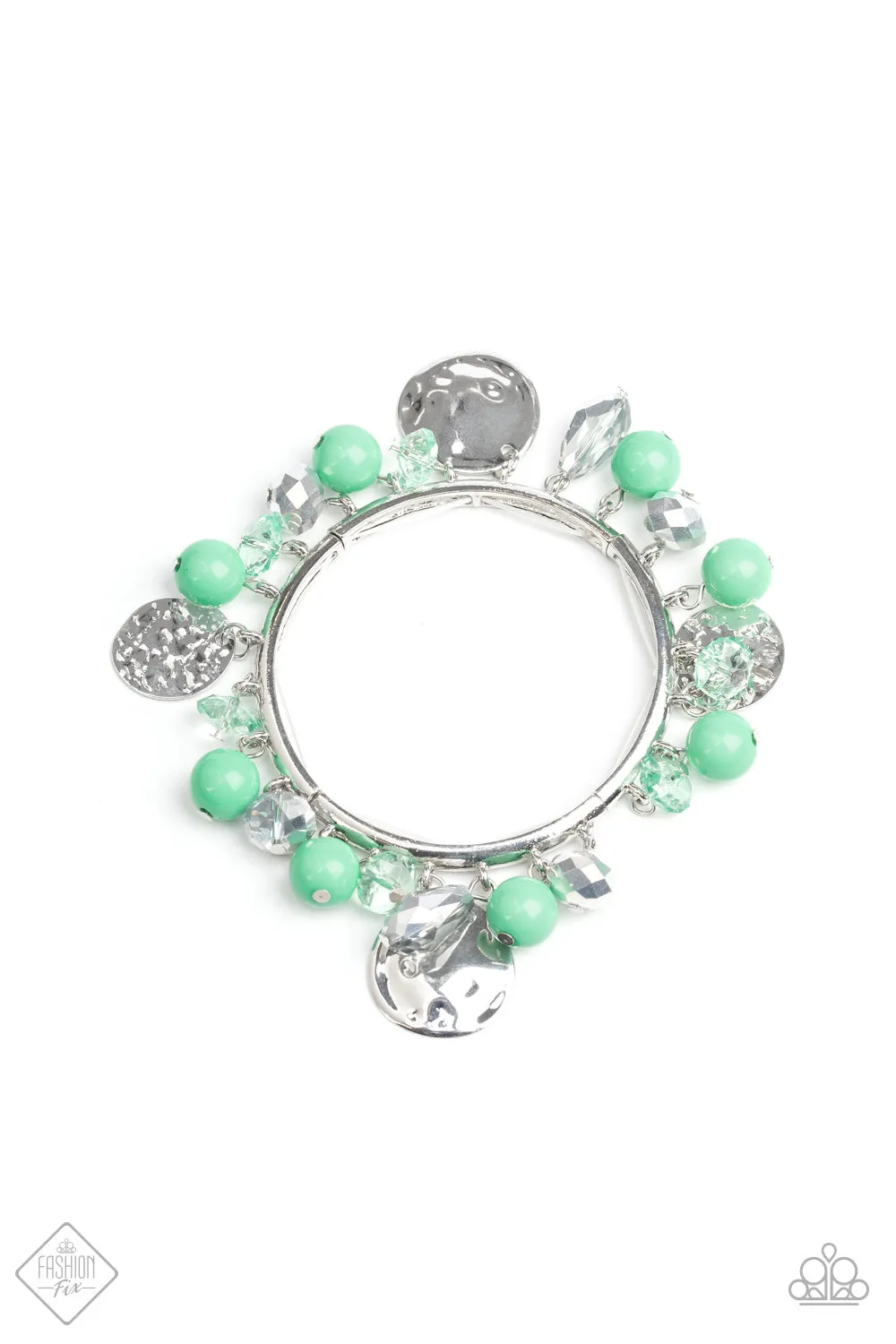 Open Door Jewelry - Charming Treasure - Green Bracelet - Paparazzi Accessories