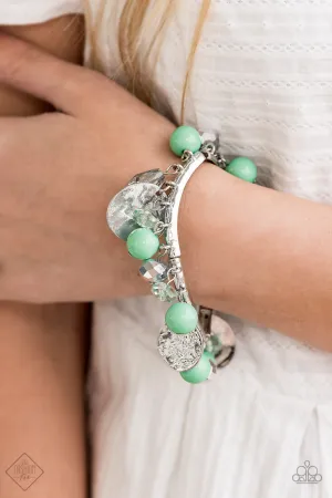 Open Door Jewelry - Charming Treasure - Green Bracelet - Paparazzi Accessories