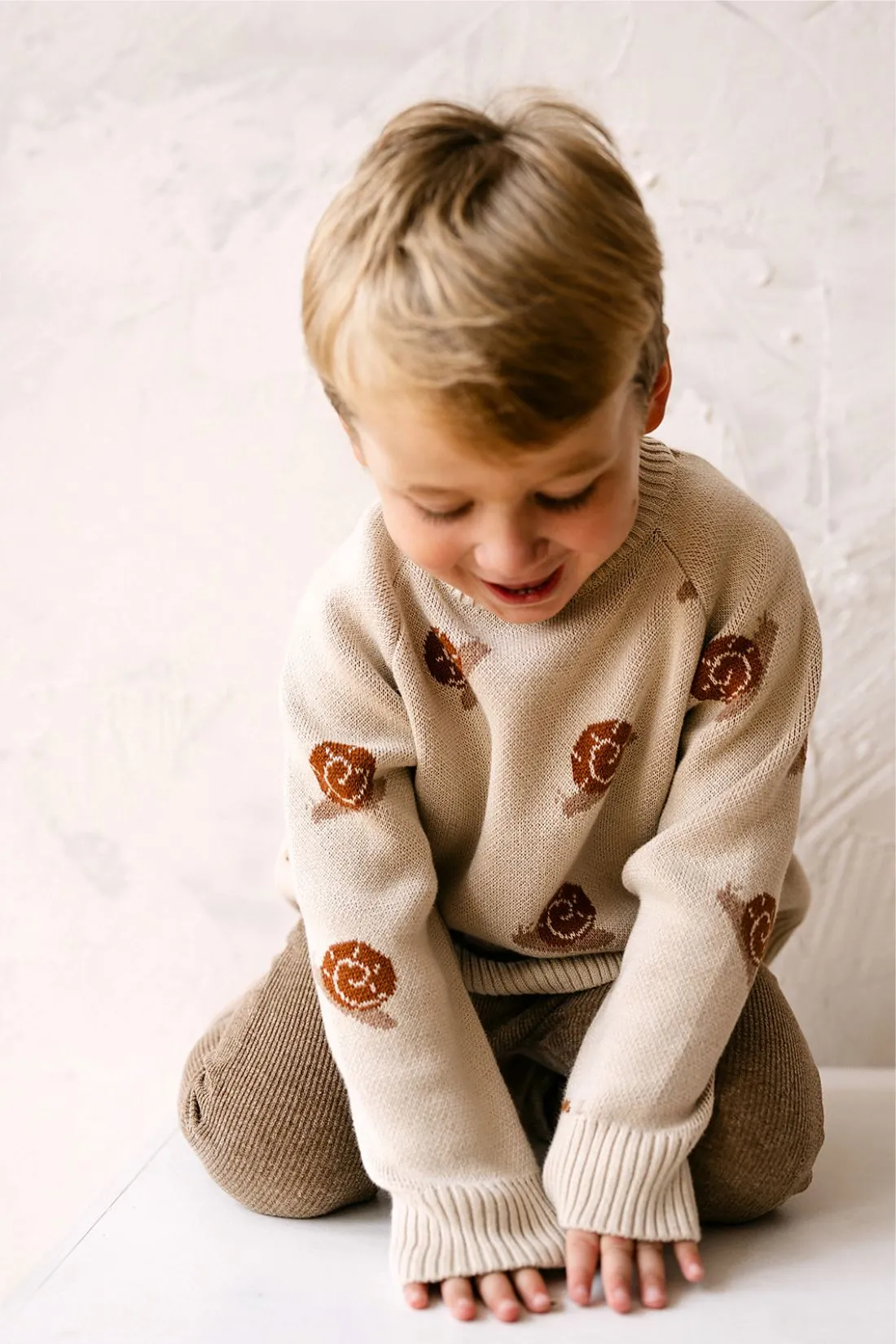 Organic Snail Knit Sweater | Oatmeal