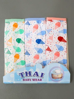 Pack Of 3 Face Towels/Napkins For Newborn Multi Design & Multi Color 08