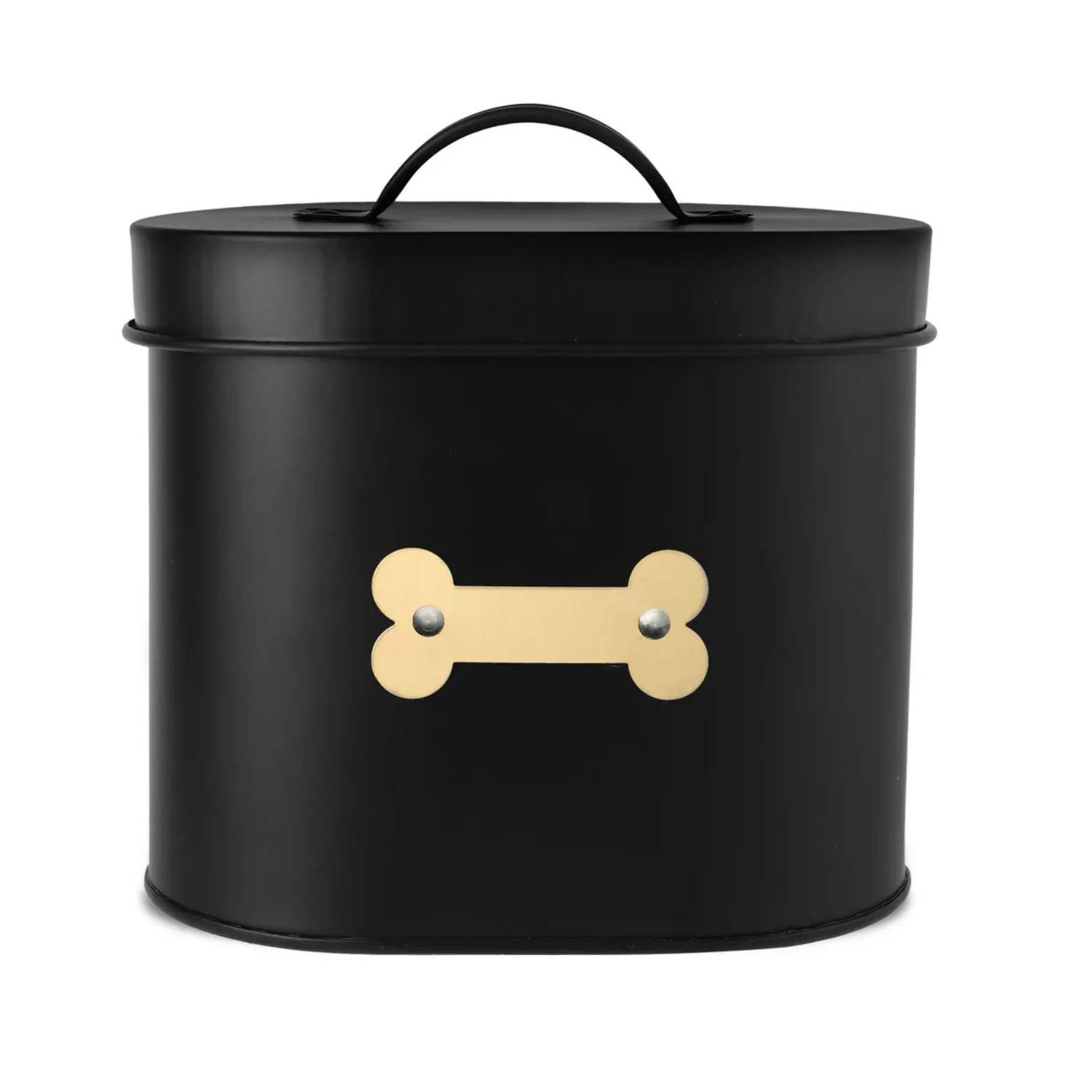 Park Life Designs Cheshire Oval Pet Treat Canister Black