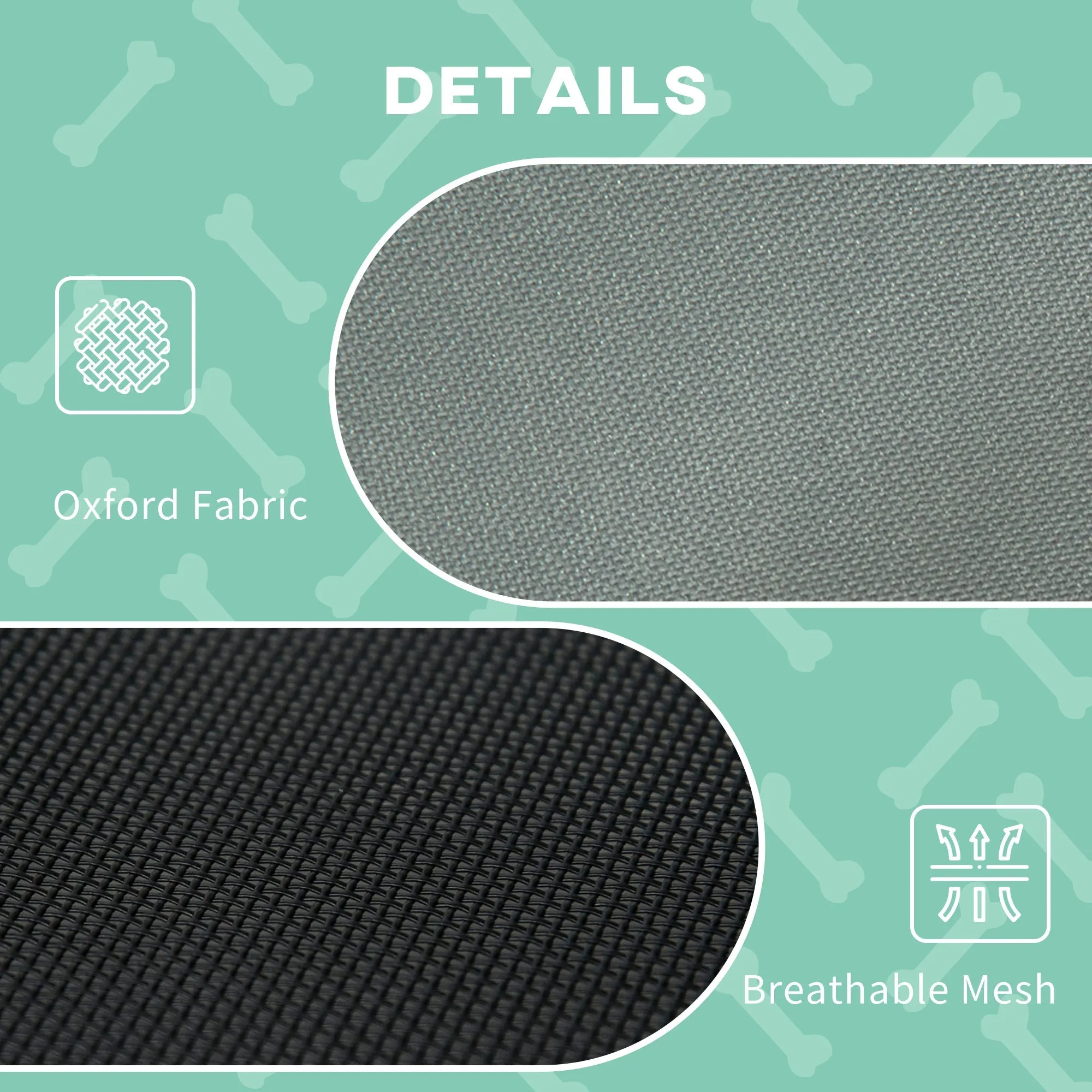 Pawhut Raised Dog Bed Waterproof Elevated Pet Cot With Breathable Mesh Uv Protection Canopy Grey