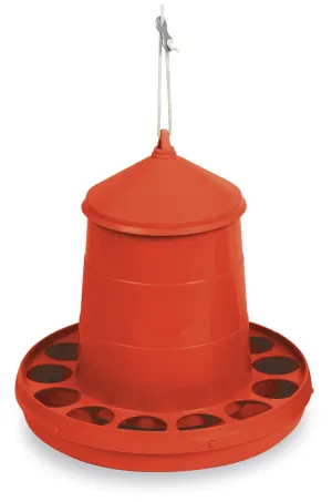 Plastic Hanging Chicken Feeder, 4 lbs