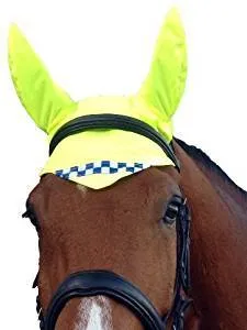 POLITE Reflective Hi Vis Horse Ear Covers - YELLOW